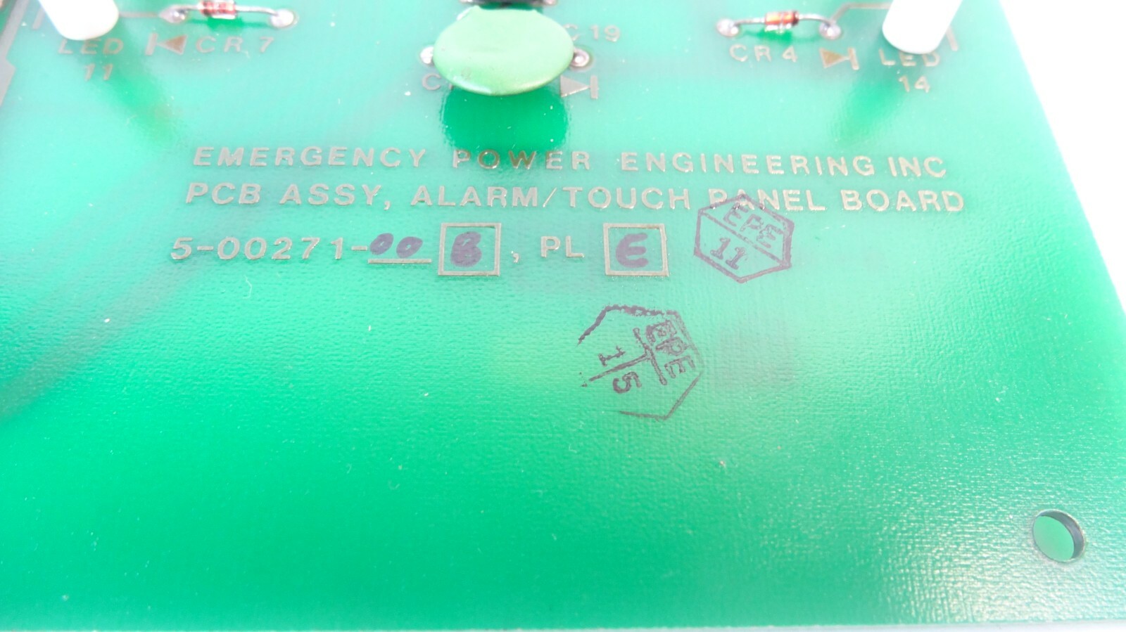 EPE 5-00271-00 Rev B PL E Alarm/Touch Panel PCA Board
