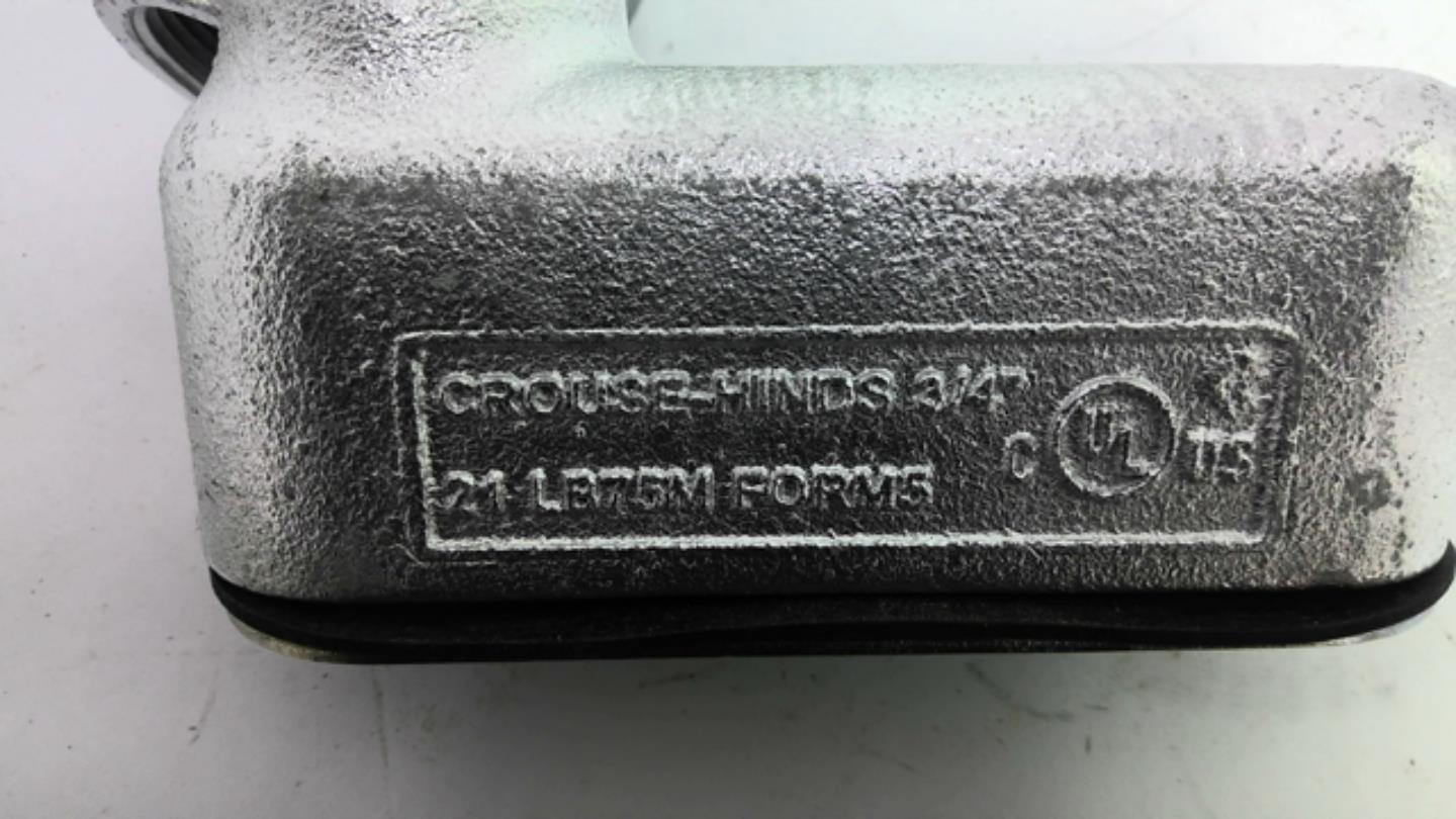 Crouse Hinds 3/4″ 21 LB75M Electrical Cover Lot of 2