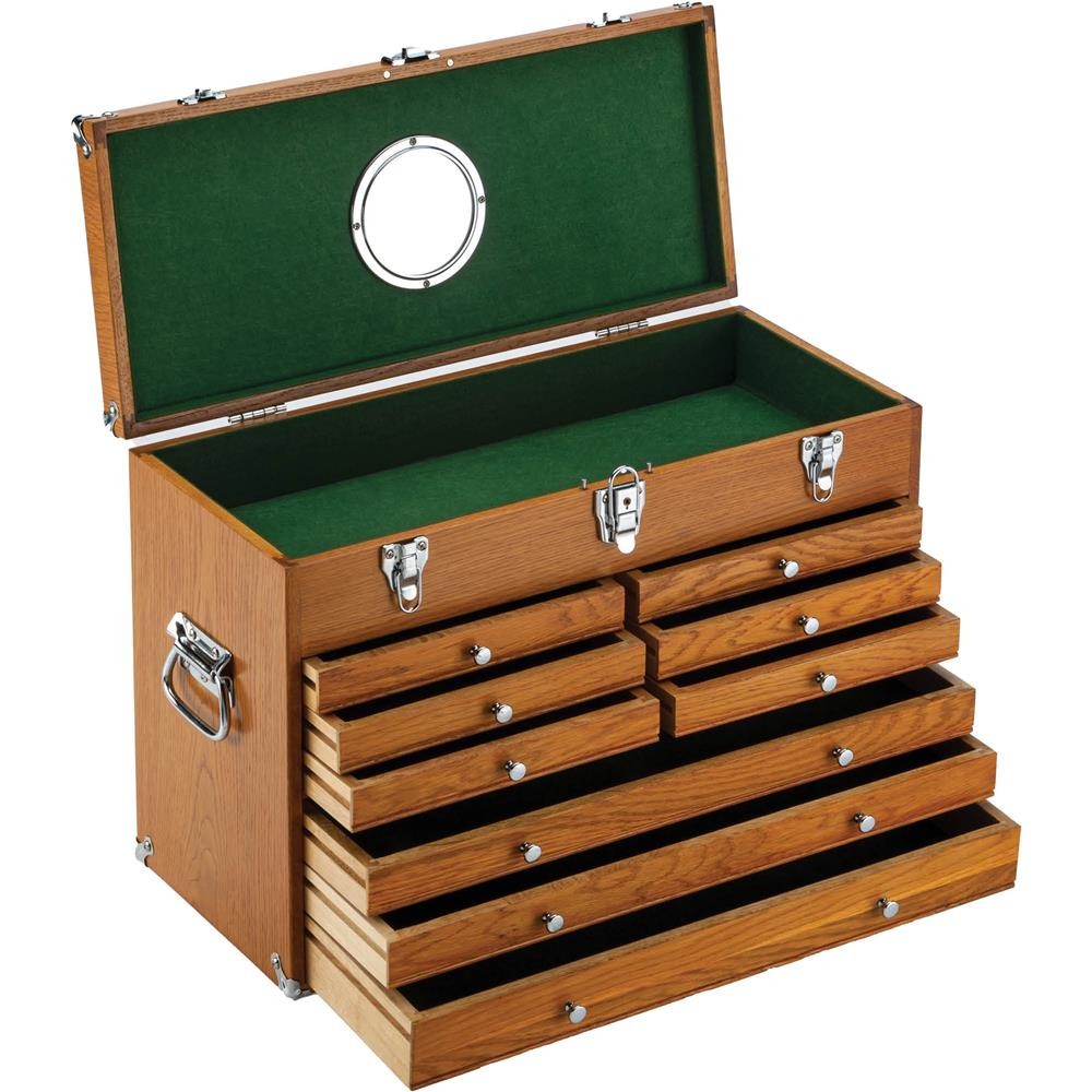 T33819 23″ Series 9-Drawer Red Oak Tool Chest