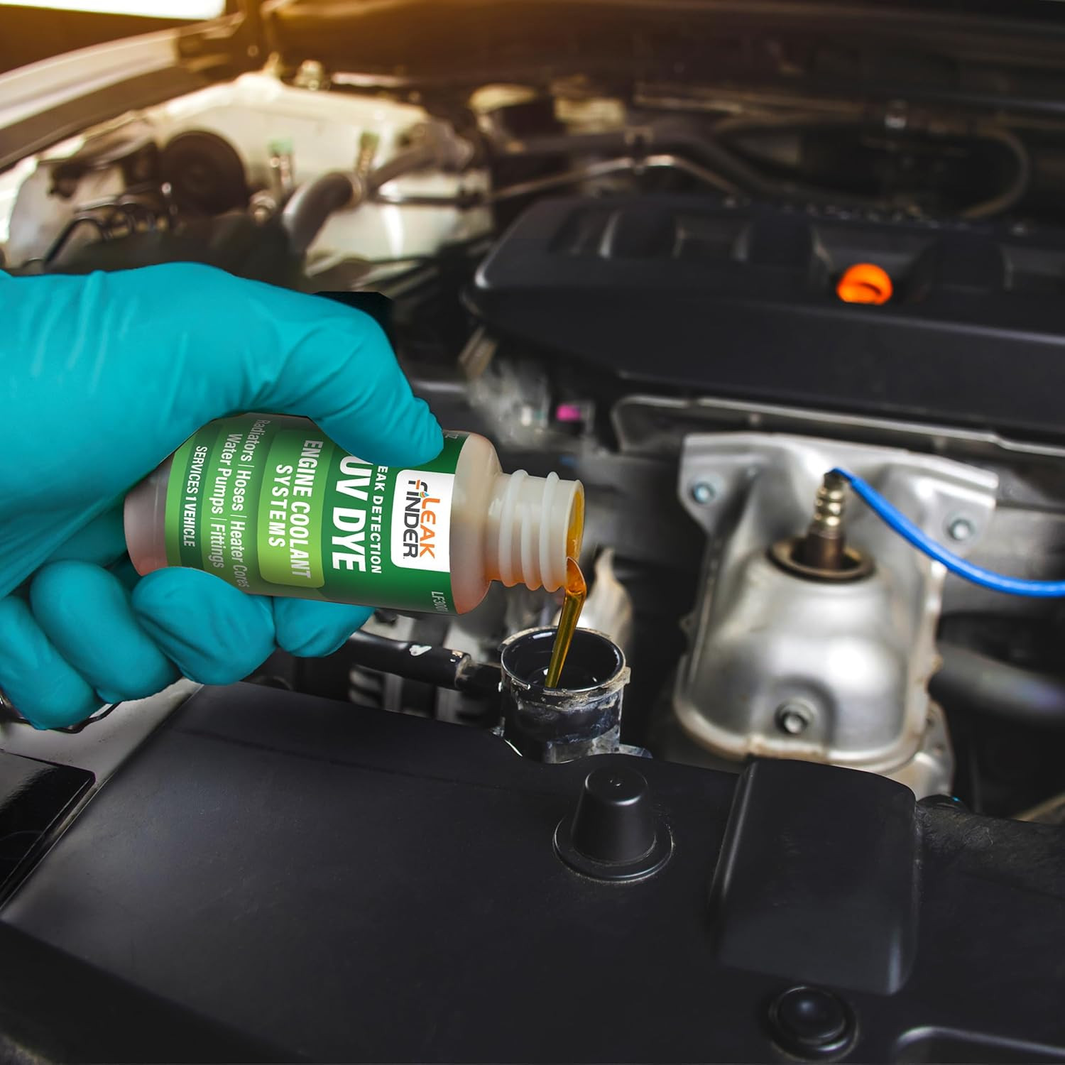 LF021 Multi-System Leak Detection Kit for A/C, Coolant and Oil Fluid Leaks – UV