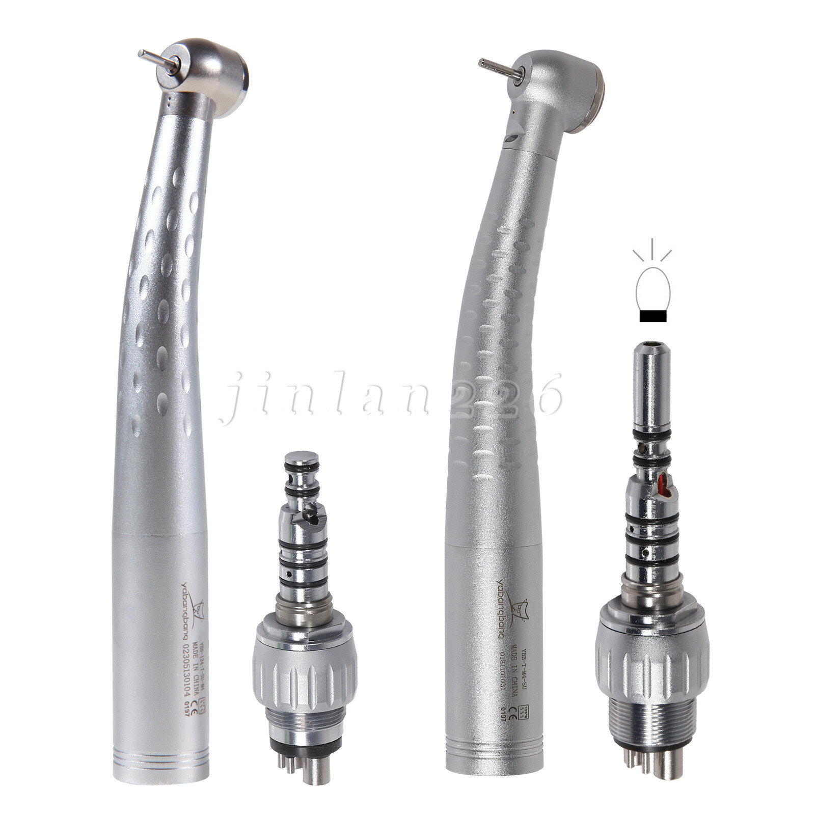 Yabangbang Dental High Speed /LED Fiber Optic Handpiece/4/6 Holes Quick Coupler