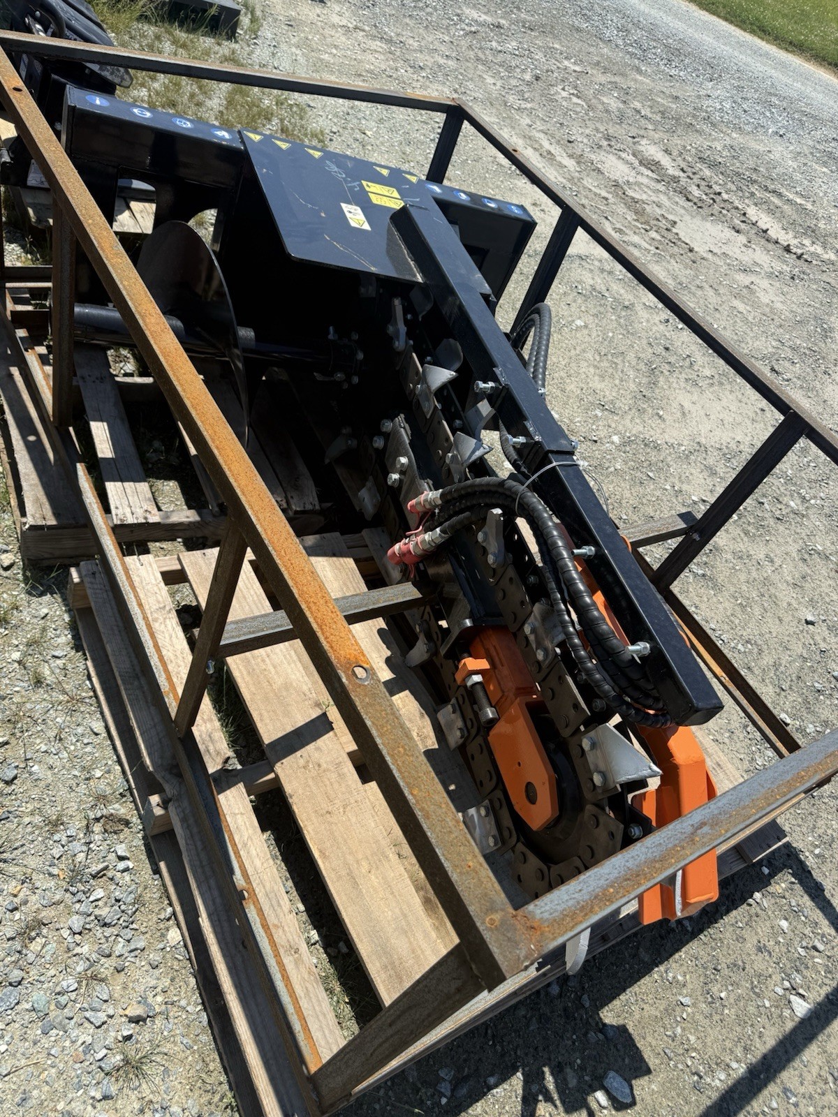 48″ Heavy Duty Skid Steer Ditch Trencher 6″ Agrotk ECSSCT72 Full Size – 12-20GPM