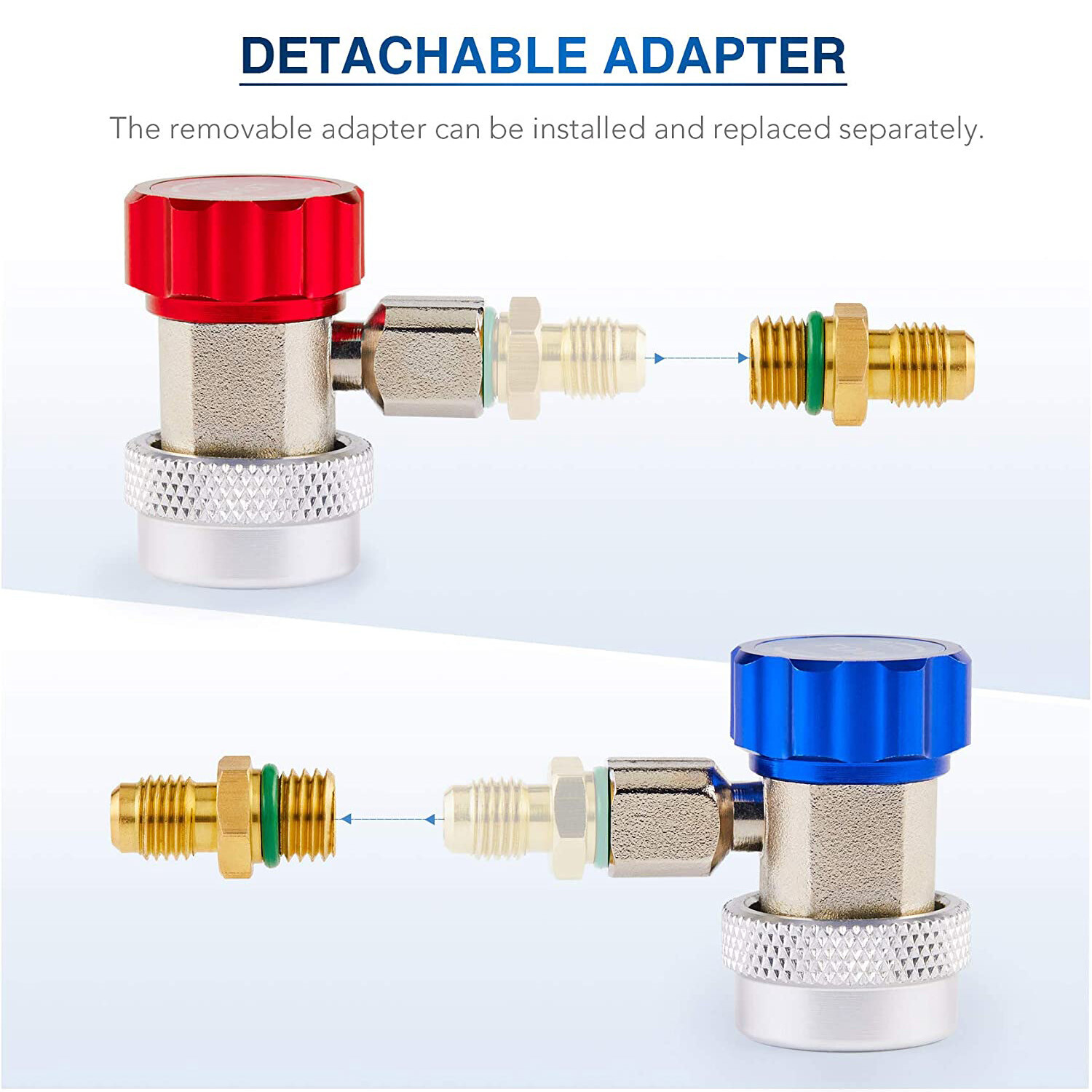 A/C Air Condition R134A Quick Coupler Connector Adapter High Low Side SAE HVAC