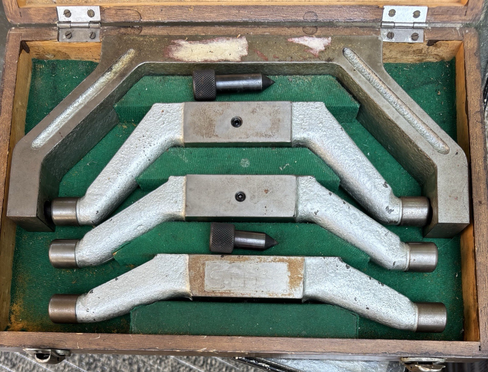 Vintage Mitsui Seiki Precision Radius Dresser Tooling Set w Fitted Wooden Case