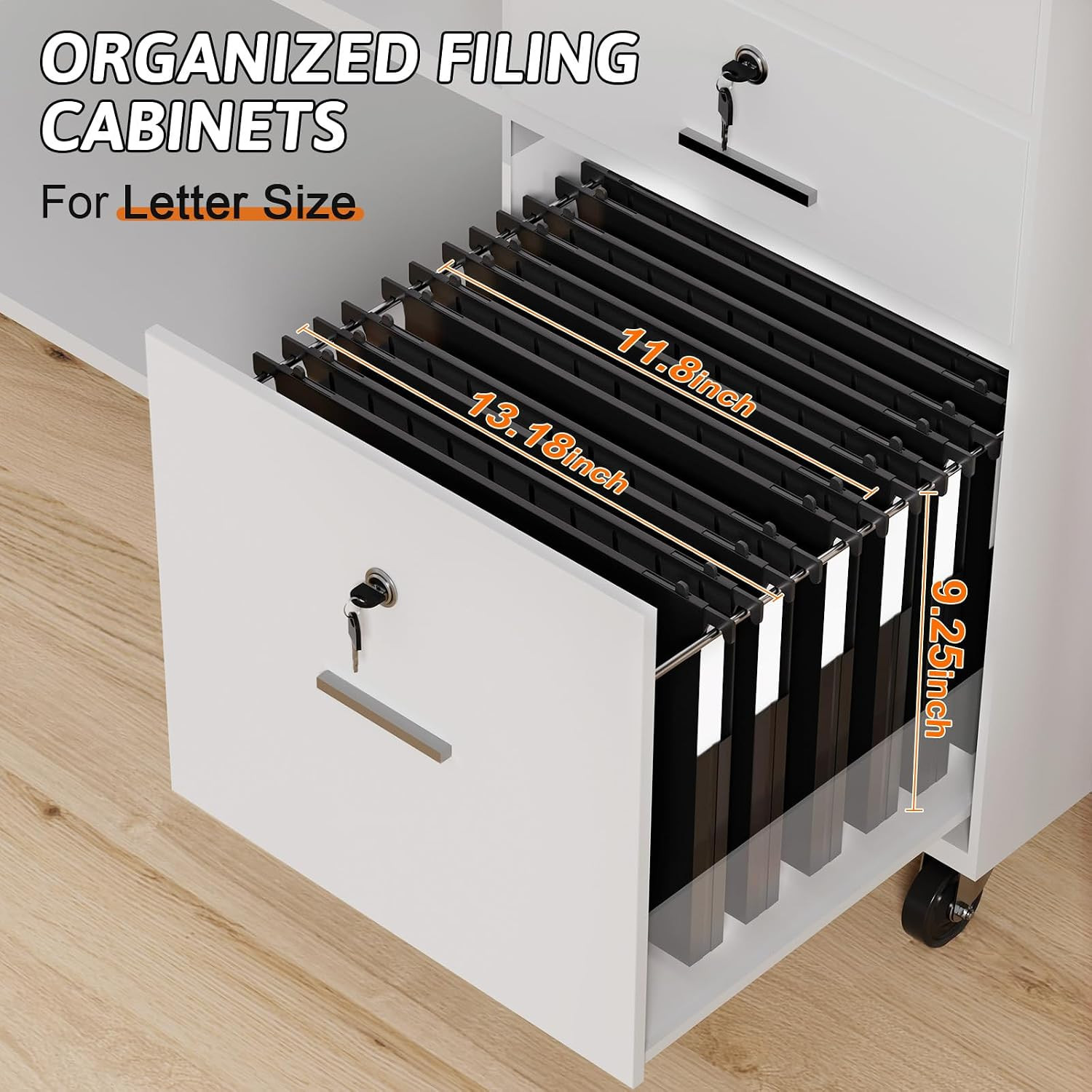 Plastic Extra Capacity Hanging File Folders Letter Size,Heavy Duty 1″ Expansion