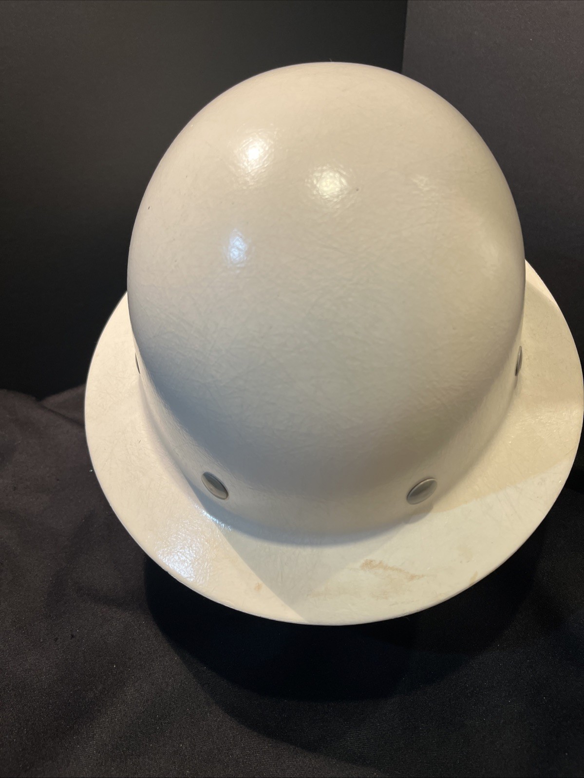 NEW NOS VTG SuperGlas FIBRE-METAL Safety Hard Rimmed Hat Cap Helmet White USA