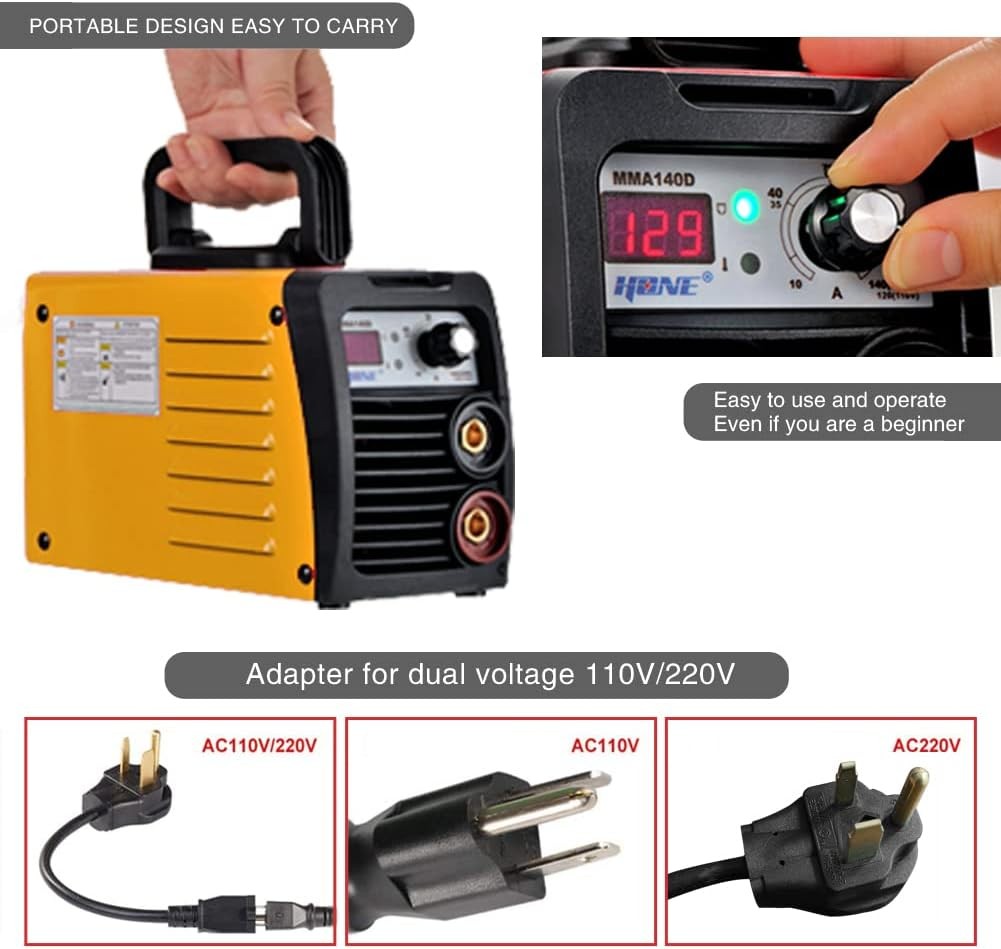 HONE Stick Welder, 110V/220V Actual 140Amp ARC Welder Machine, IGBT Inverter …