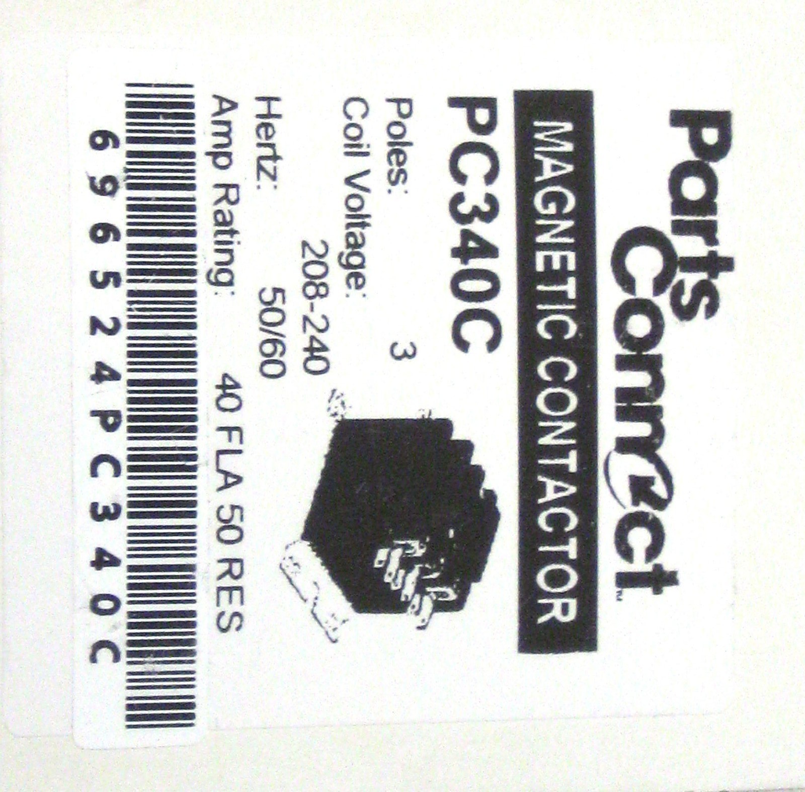 Contactor Three 3 Pole 40 Amps 240 Volts HVAC Parts