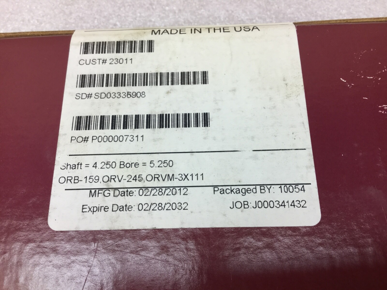 INPRO 1900-A-M0054-0 BEARING ISOLATOR 5.250″ BORE 4.250″ SHAFT NEW IN BOX