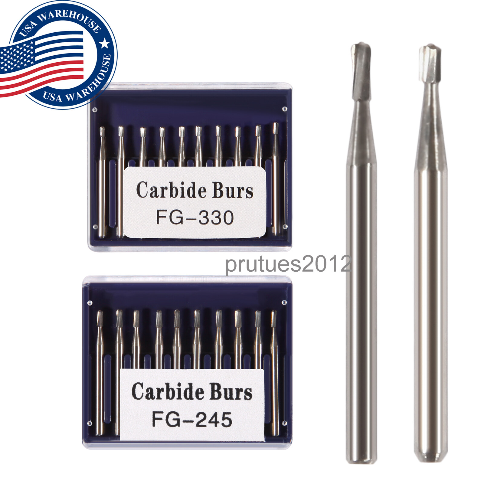 Dental Carbide Burs Tungsten Steel Burs FG #330 FG #245 for High Speed Handpiece