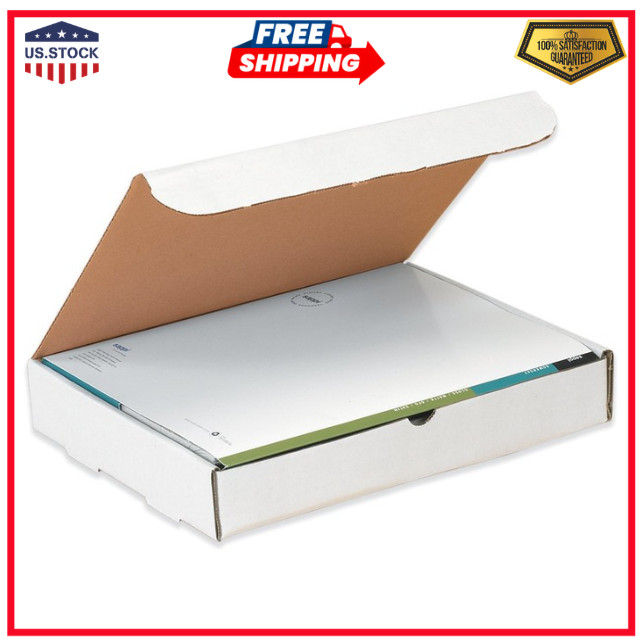 White Literature Mailing Boxes, 11-1/8 x 8-3/4 x 2-5/16 Inches, Pack of 50, C…