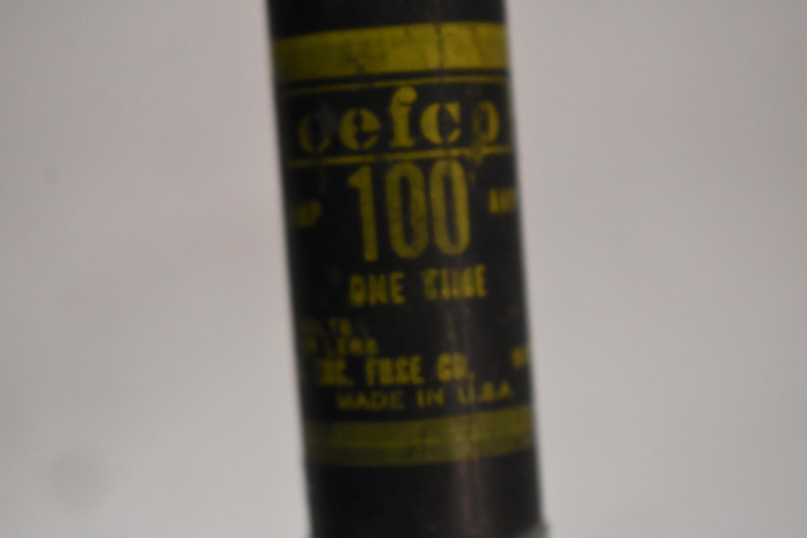 Cefco OT100/250 100A 250V One Time Electrical Fuse Blade Copper Black Made USA