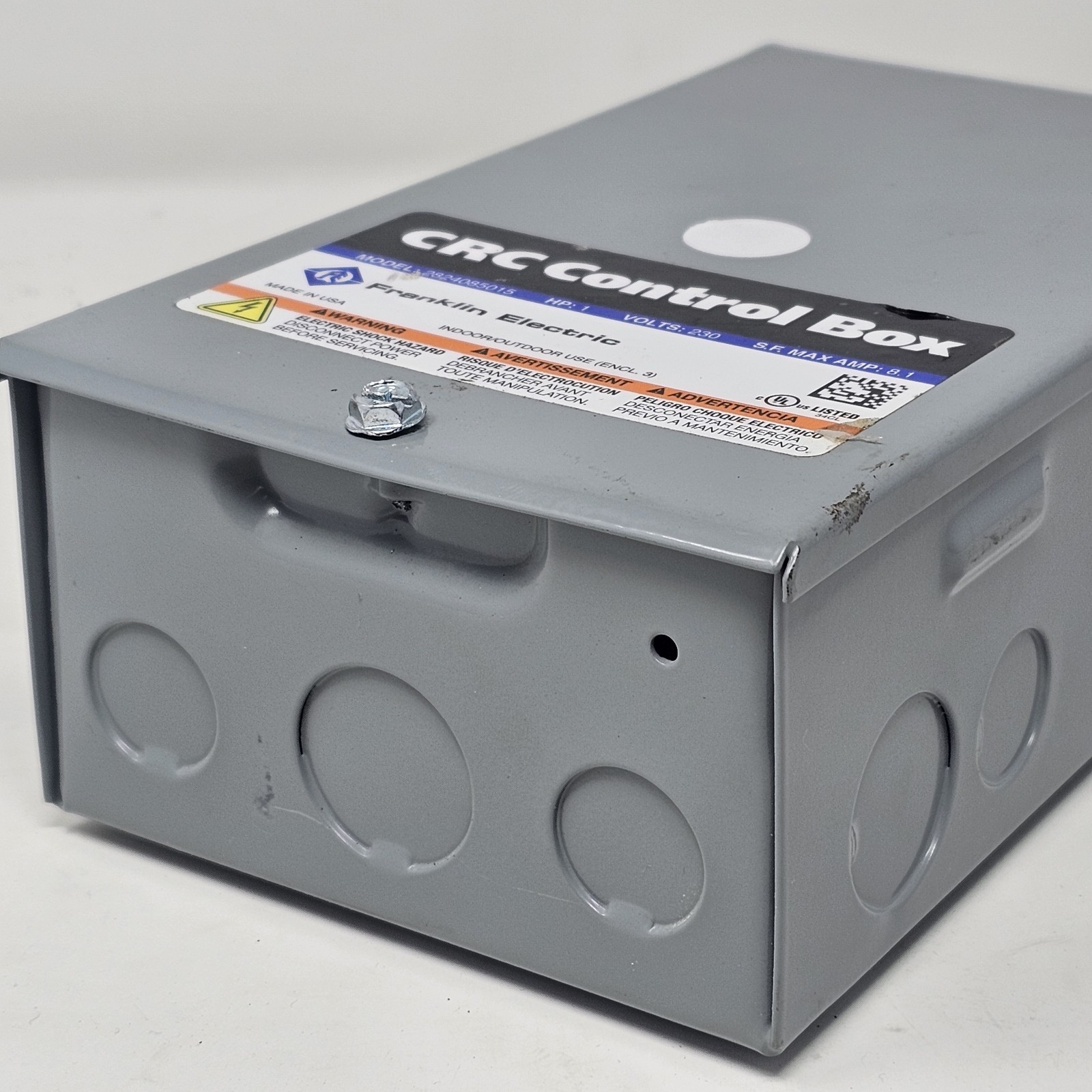 Franklin 2824085015 CRC Control Box 230V , 60Hz , 1 HP , .075 KW , 1 PHASE