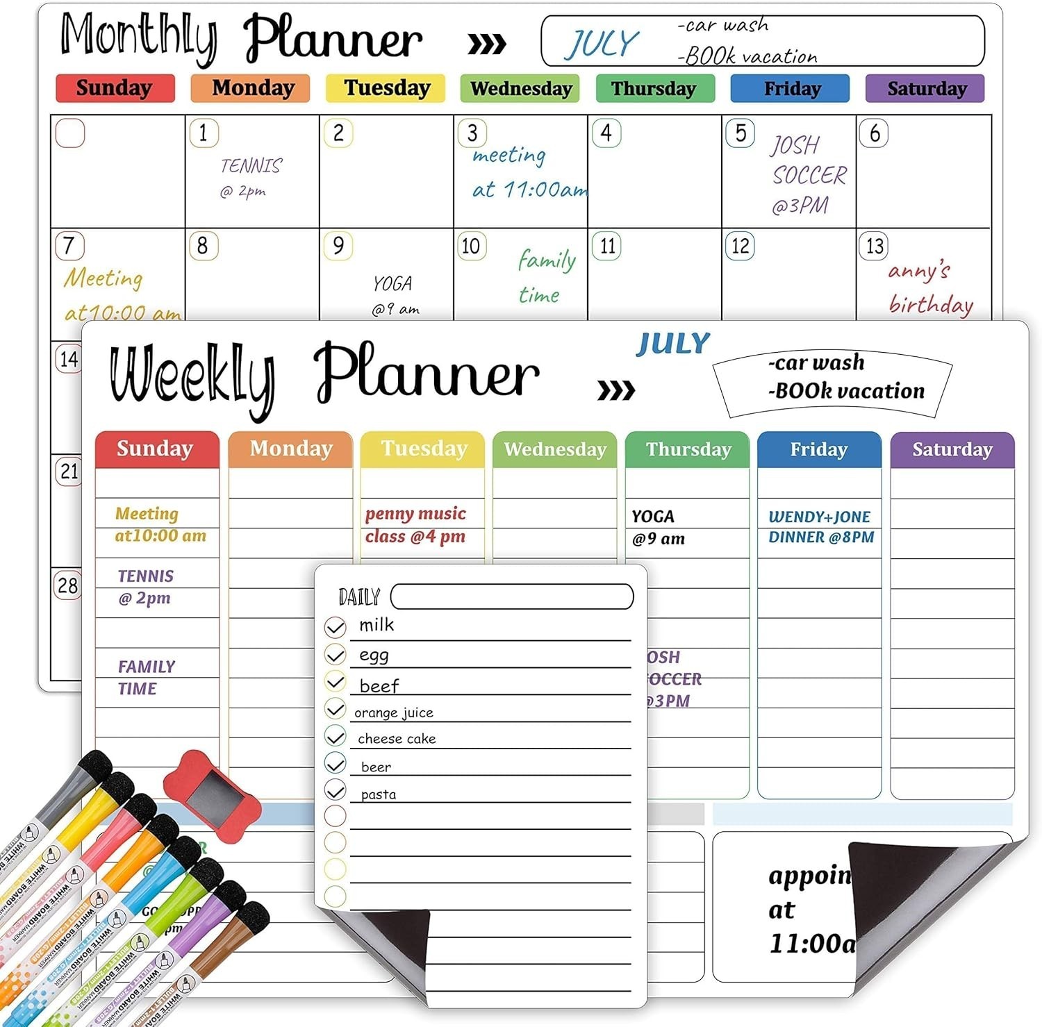 Fridge & Wall Organiser – Monthly, Weekly, Daily