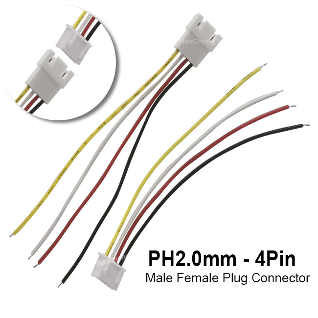 PH2.0mm 2pin 3pin 6pin 2.0mm connector wire Male Female Cable 10cm Length 26AWG