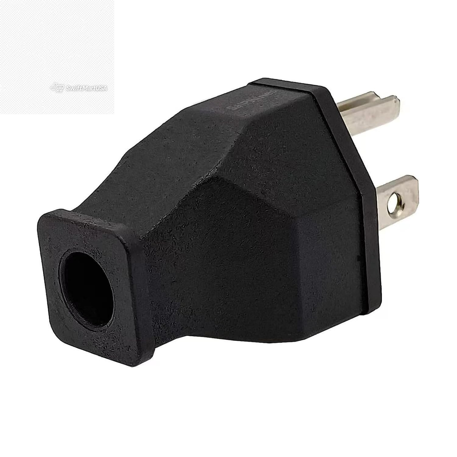 3 Pack 15 Amp 125V Straight Blade Plug Male Extension Cord Replacement Black