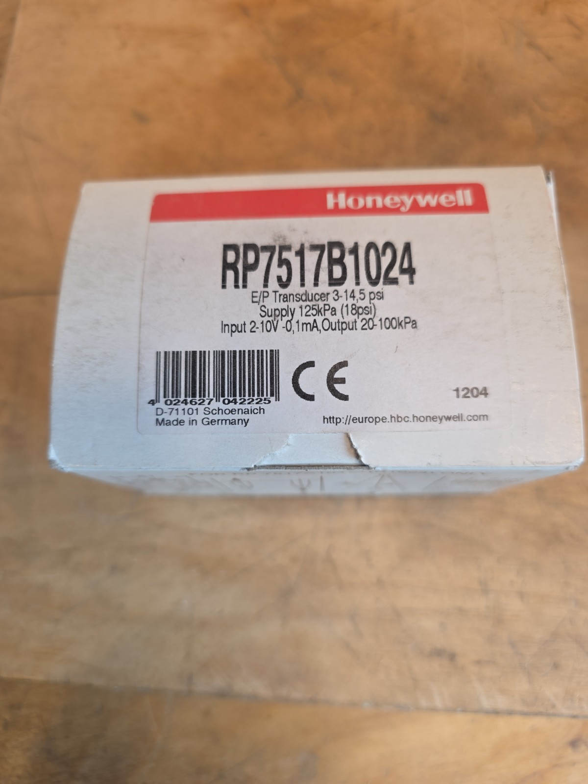 Honeywell RP7517B1024 E/P Transducer