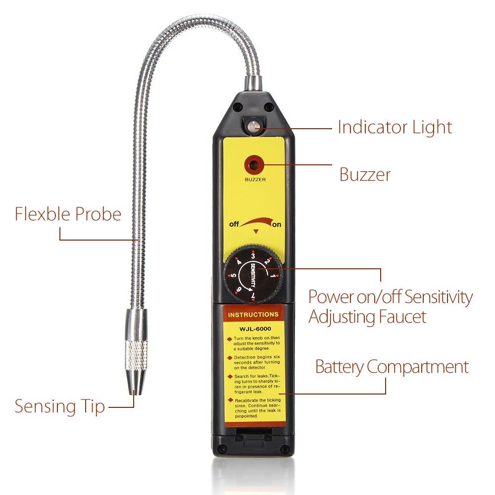 Halogen Leak Detector Tester R134a R410a Bag HFC CFC HVAC