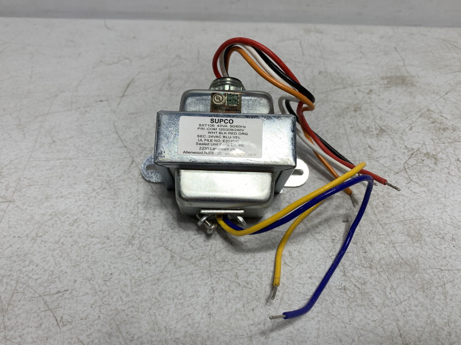Supco SXT106 Transformer 120/208/240 Volts 40VA Multi-Mount