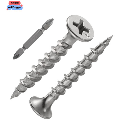1 pounds#8X1″410 Stainless Steel Fastener Drywall Screws-Phillips with coarse…