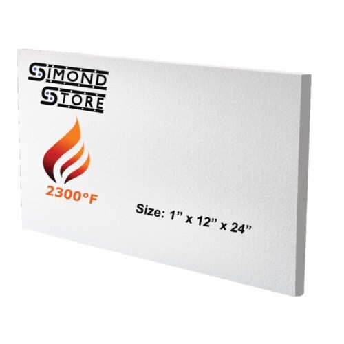 Ceramic Fiber board – 24″ X 12″ X 1″ – Thermal Insulation Board 2300F