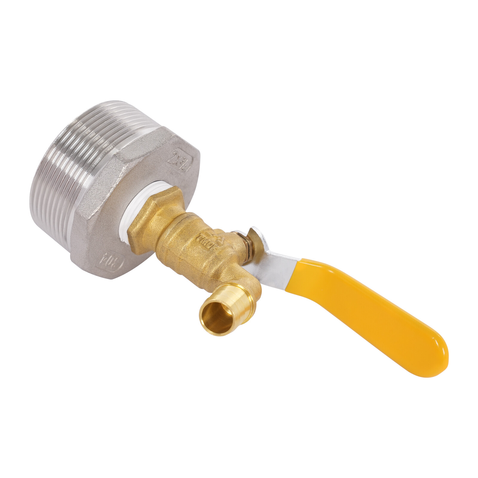 4pcs Rain Barrel Spigot Brass Barrel Faucet For 55 Gallon Drum W/ 4 PTFE Tapes