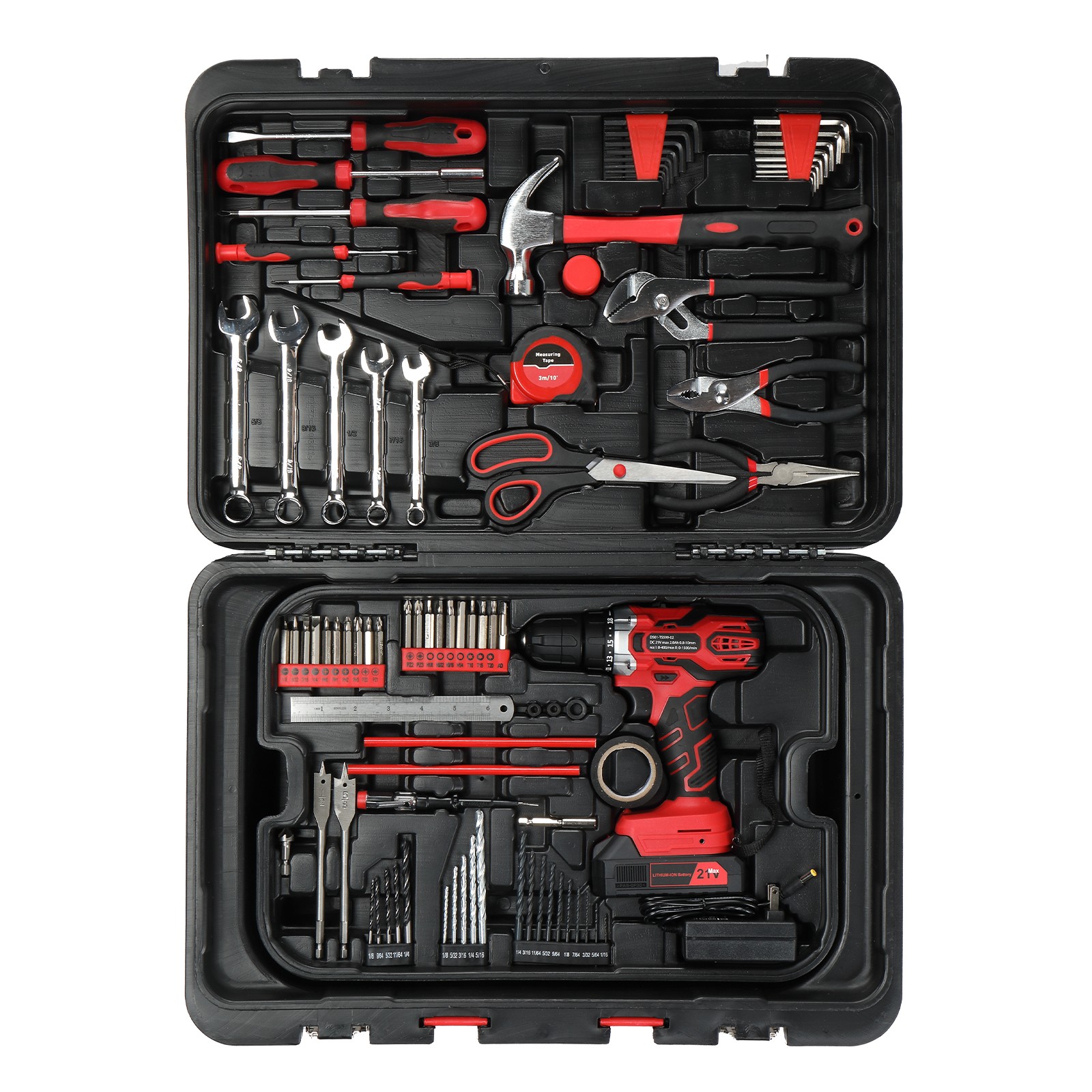 599 PCS Tool Set Mechanics Tool Kit Wrenches Socket w/ Trolley Case Box Organize