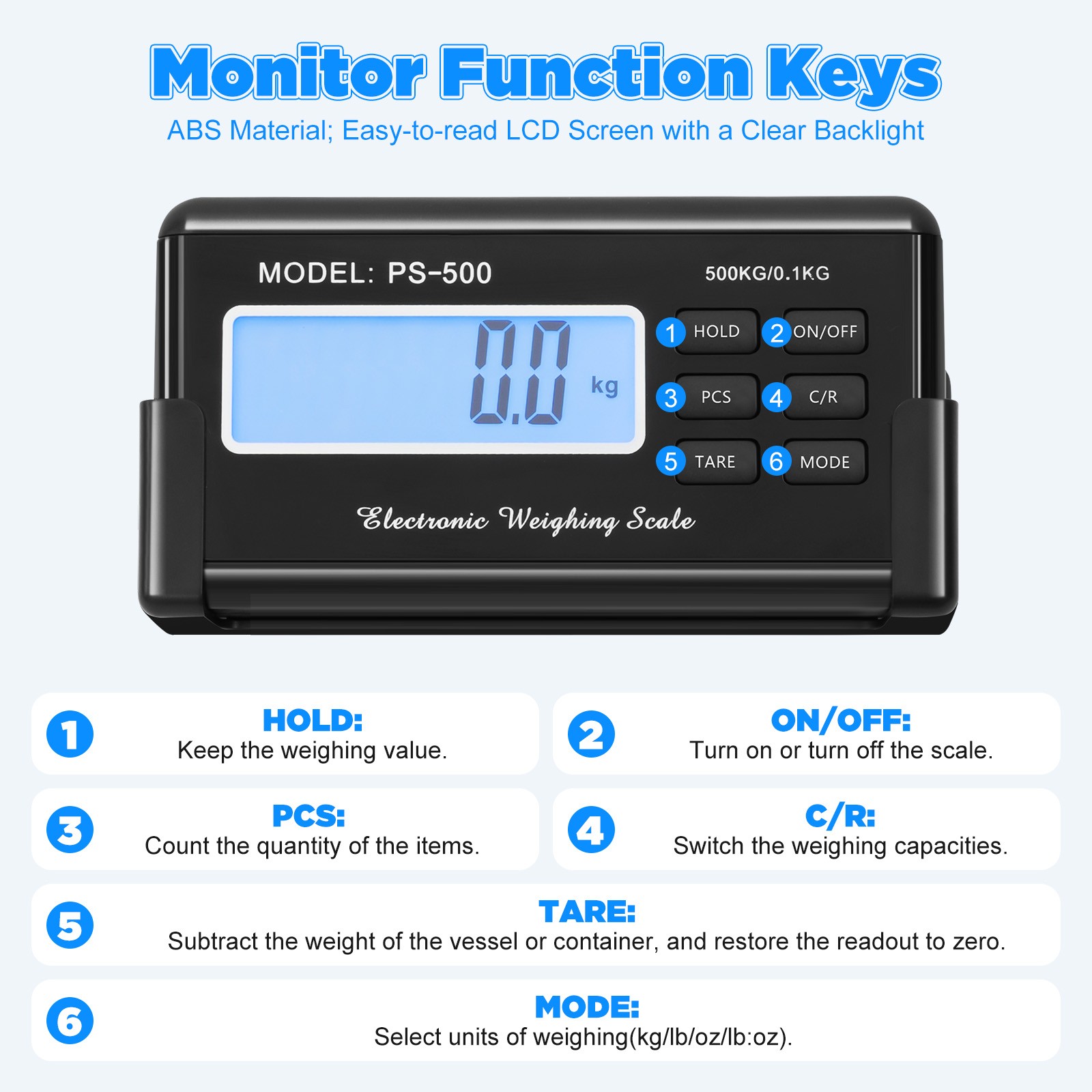 1100 Lbs Heavy Duty Digital Livestock Vet Scale Hog Pet Dog Sheep Goat Scale US
