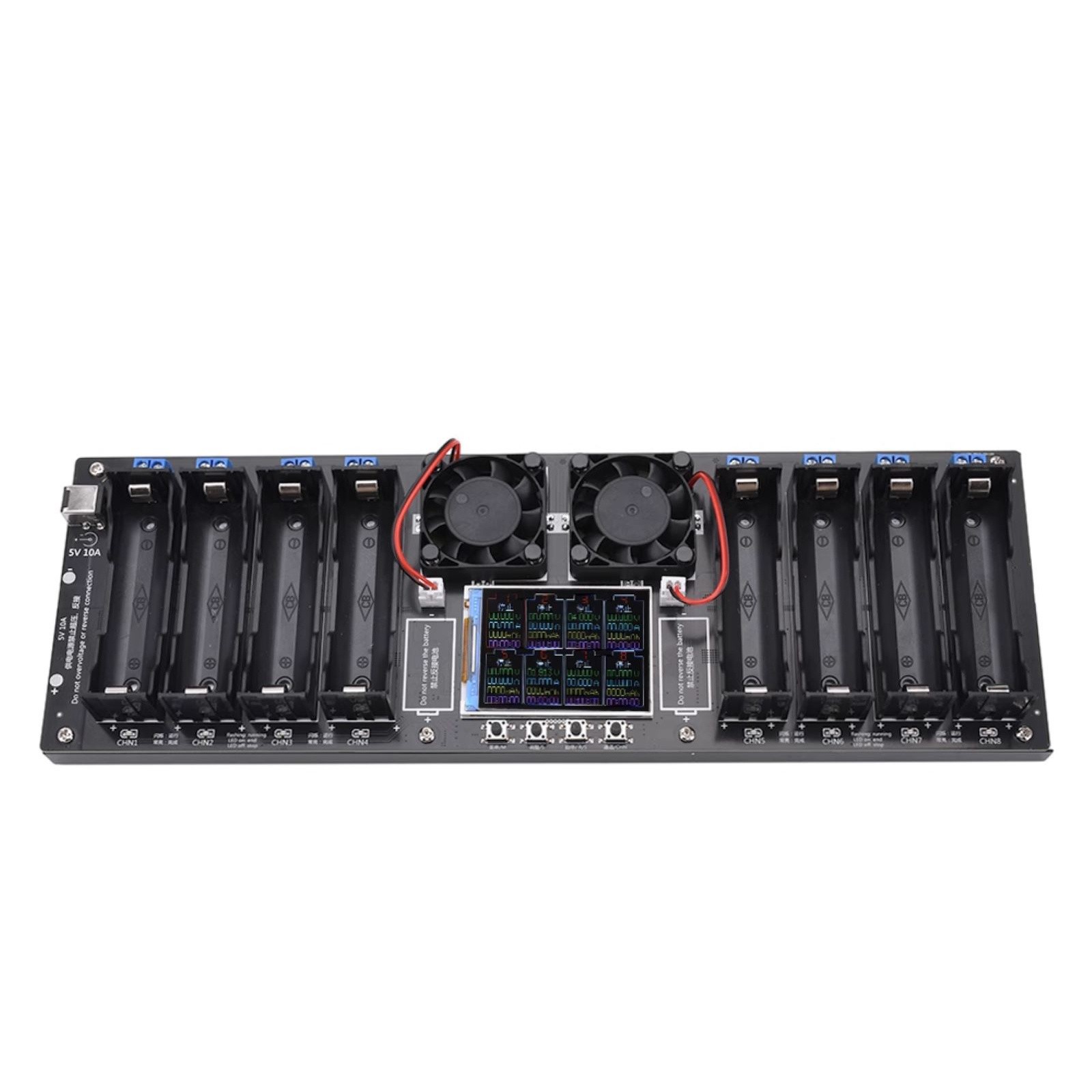 2.4in LCD Screen Internal Resistance Tester Apply 18650 battery holder