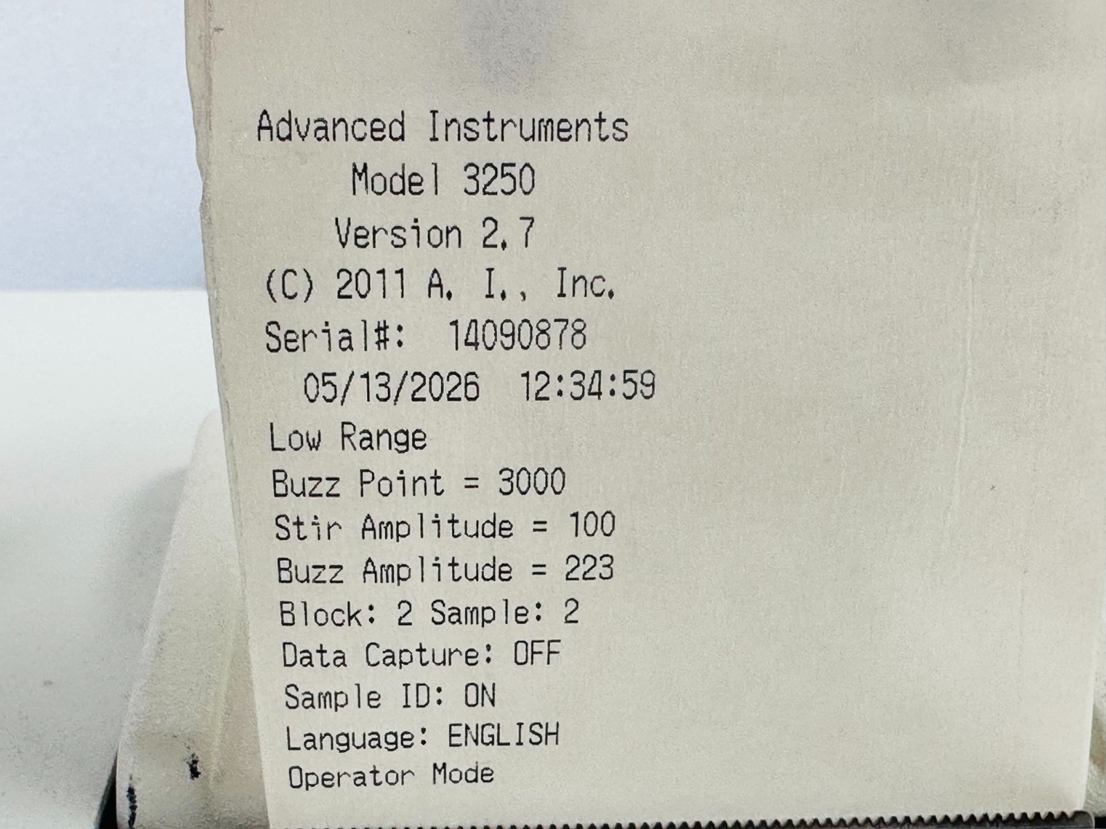 Advanced Instruments Model 3250 Automated Single-Sample Osmometer SEE PIC 7&8 🚚