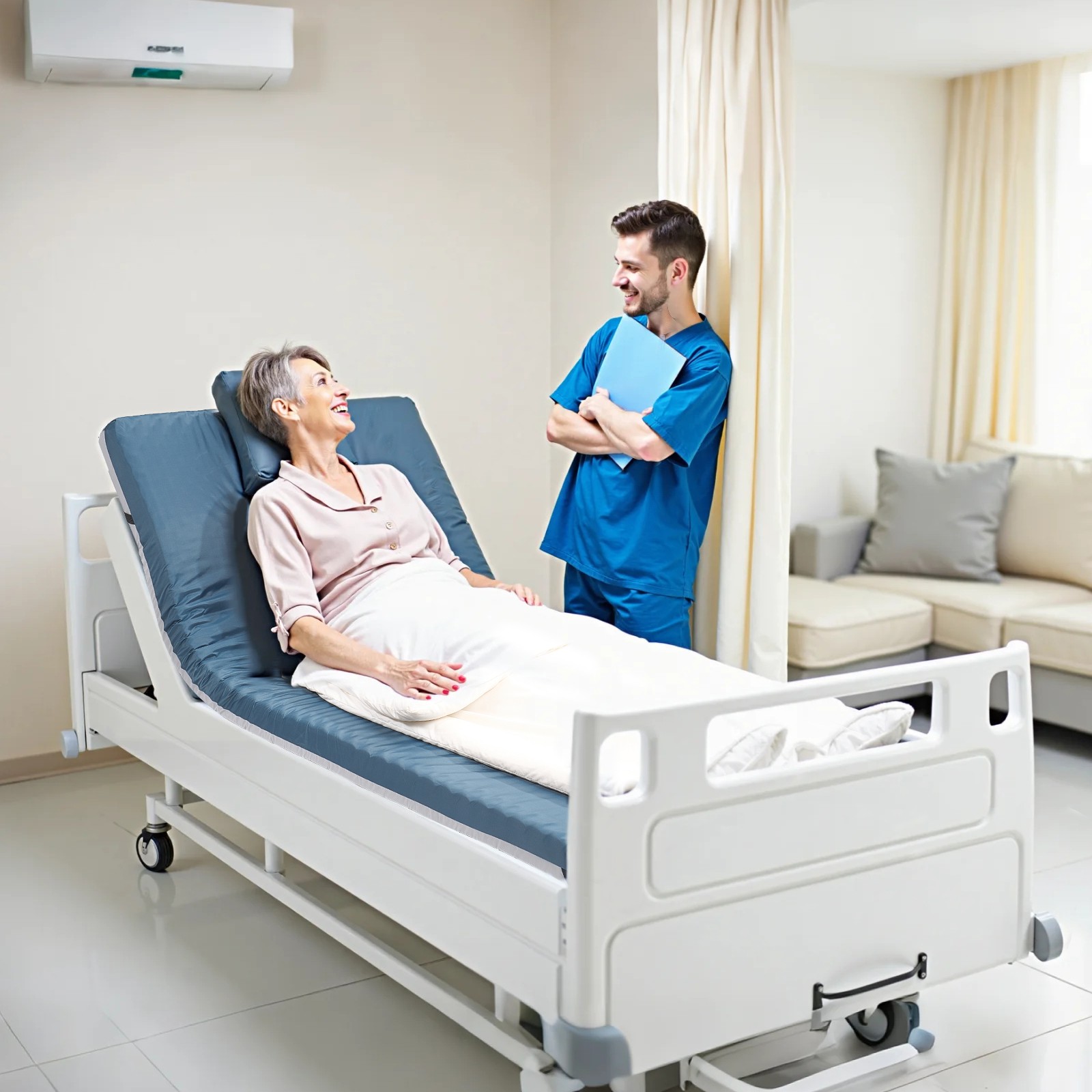 VEVOR Hospital Medical Bed Mattress 3.5-Inch Water Resistant Non Slip Home Foam
