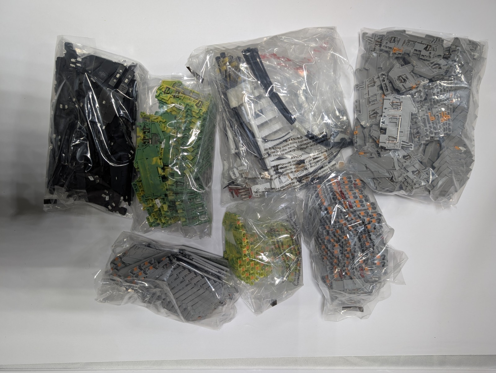 NEW MIXED LOT EATON / PHOENIX CONTACT DIN RAIL TERMINAL BLOCKS + END COVERS
