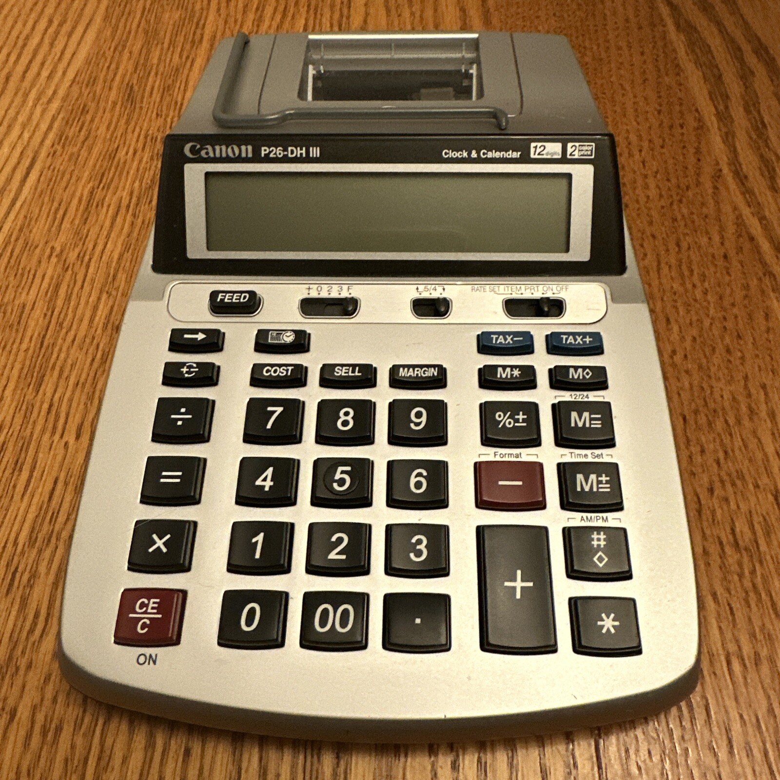 Canon P26 DH III Printing Calculator Clock and Calendar Tested W/batteries