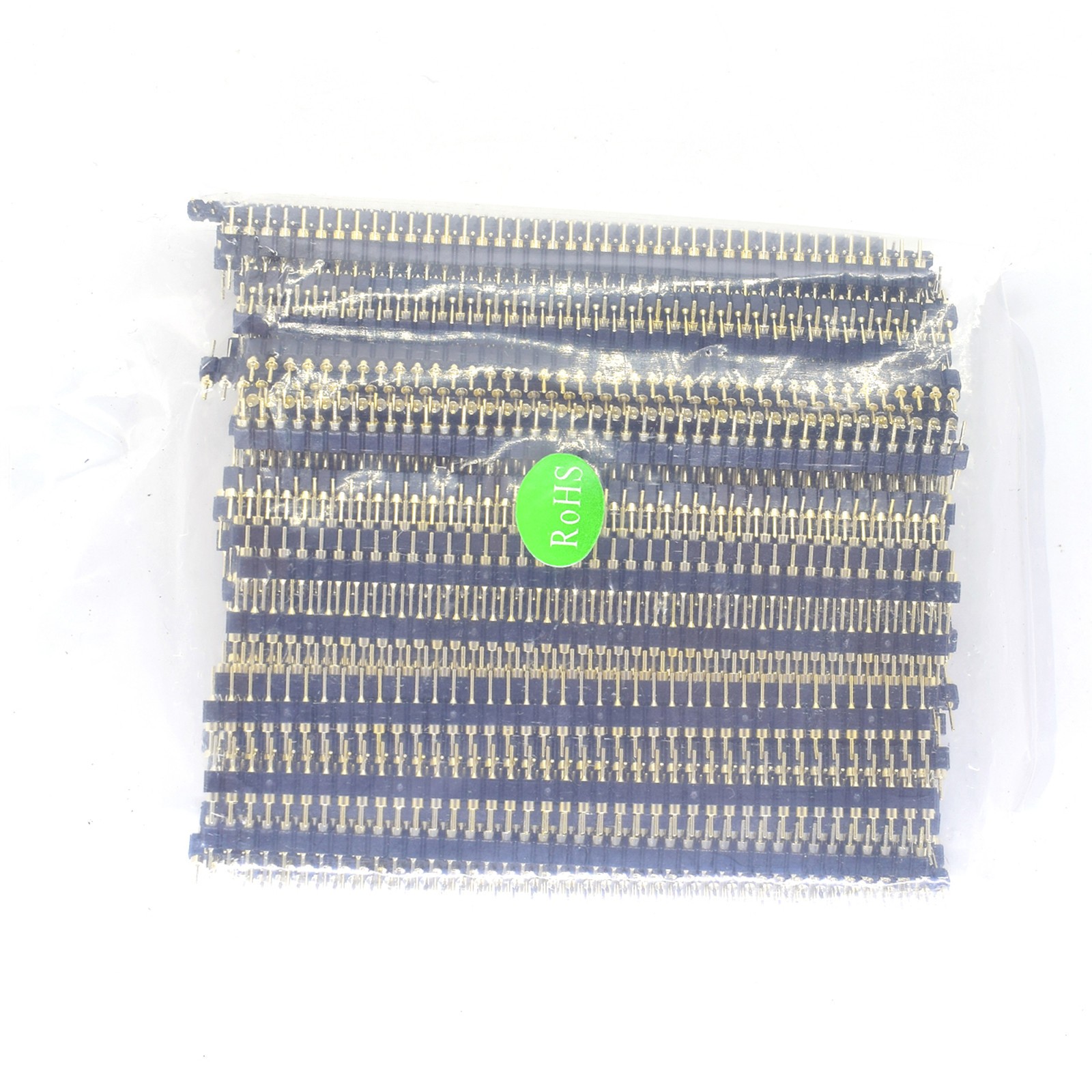 100x Gold Round 40pin Male single row 0.1″ 2.54mm pitch PCB Panel Pin Header US
