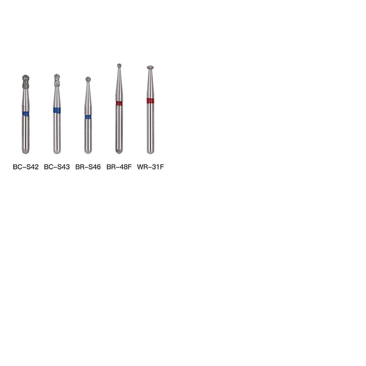 AZDENT 100Type Dental Diamond Burs FG Drill F High Speed Handpiece 1.6mm 5pc/PK