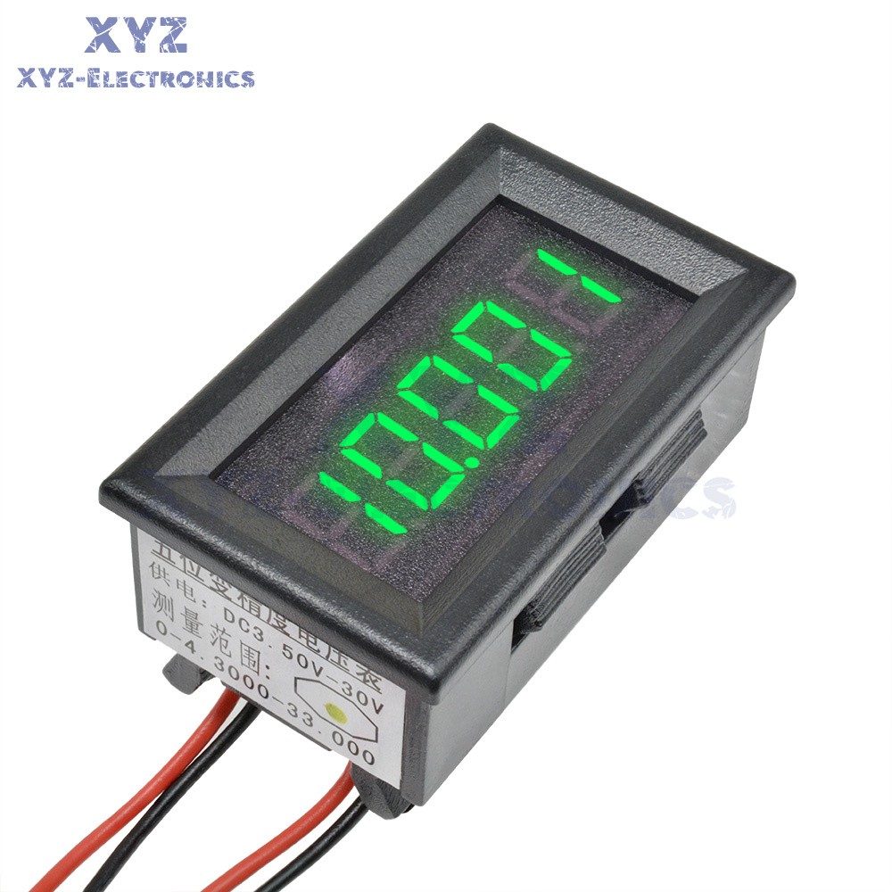 DC 0-4.3000-33.000V 5 Digit LED Digital Voltage Panel Meter Voltmeter Red Blue