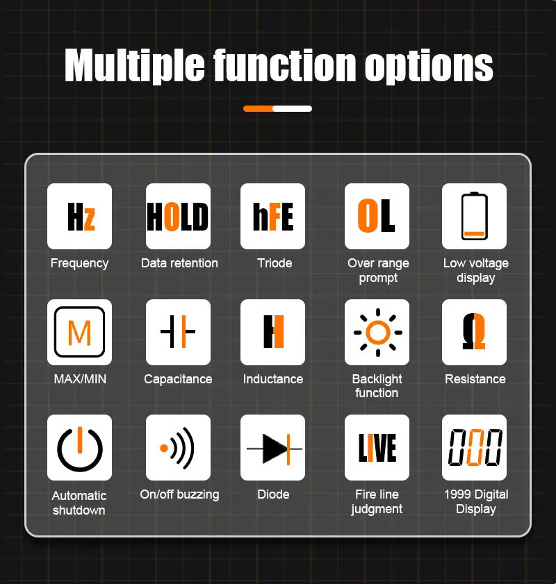 Digital Multimeter Voltage Tester Capacimeter Frequency Temperature Measuring