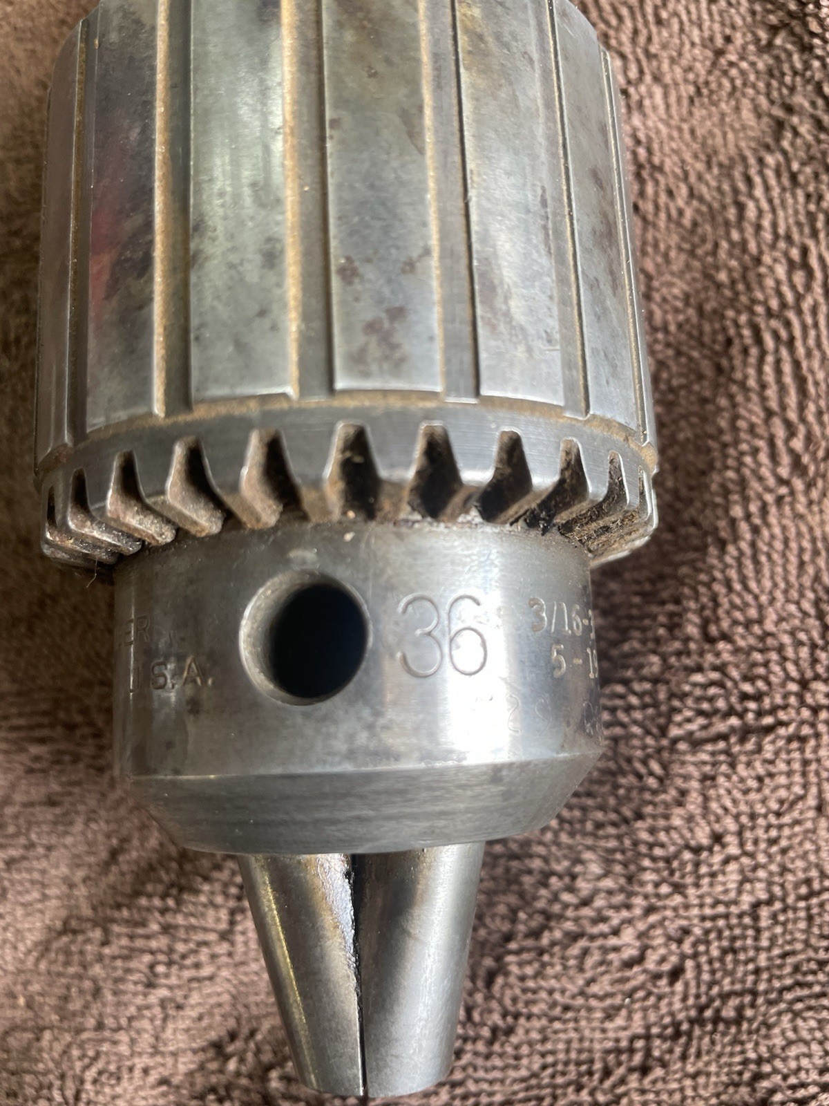 Jacobs USA 36 3/16-3/4″ Drill Chuck R8 Arbor 4 Key Machinist Tool