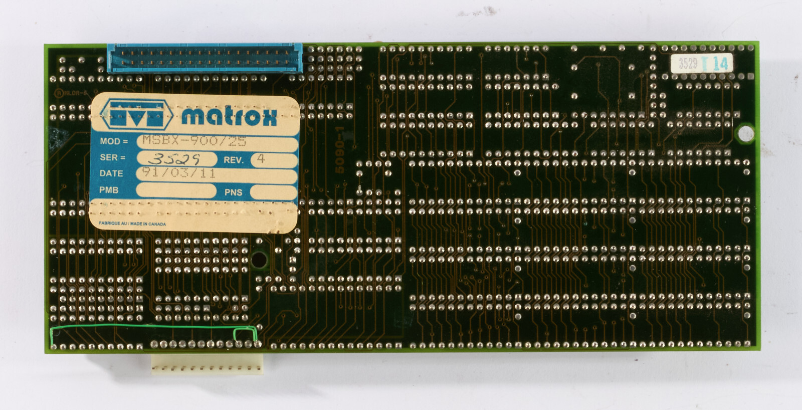 Matrox MSBX-900/25 REV 4 249-06-04 PC Machine Control Board