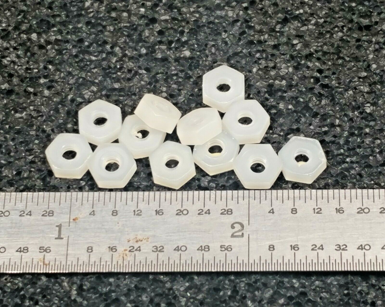 4-40 PLAIN 1/4″ HEX NUTS NYLON – 100 pcs
