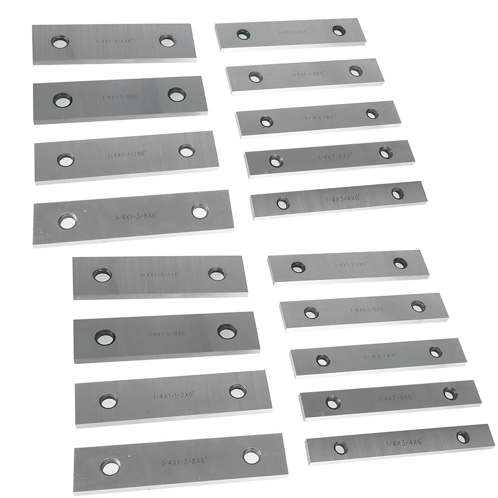 9 Pairs 1/4» Steel Parallel 6» Long 0.0002» Precision 3/4″ -1-3/4″ in Case