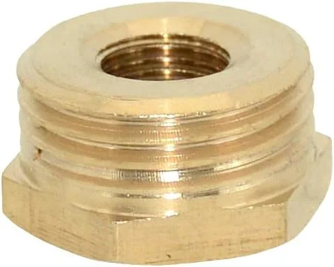 2pcs 1/8″ NPT Male To 1/2″ NPT Female Brass Reducer Thread Hex Bushing Brass Thr