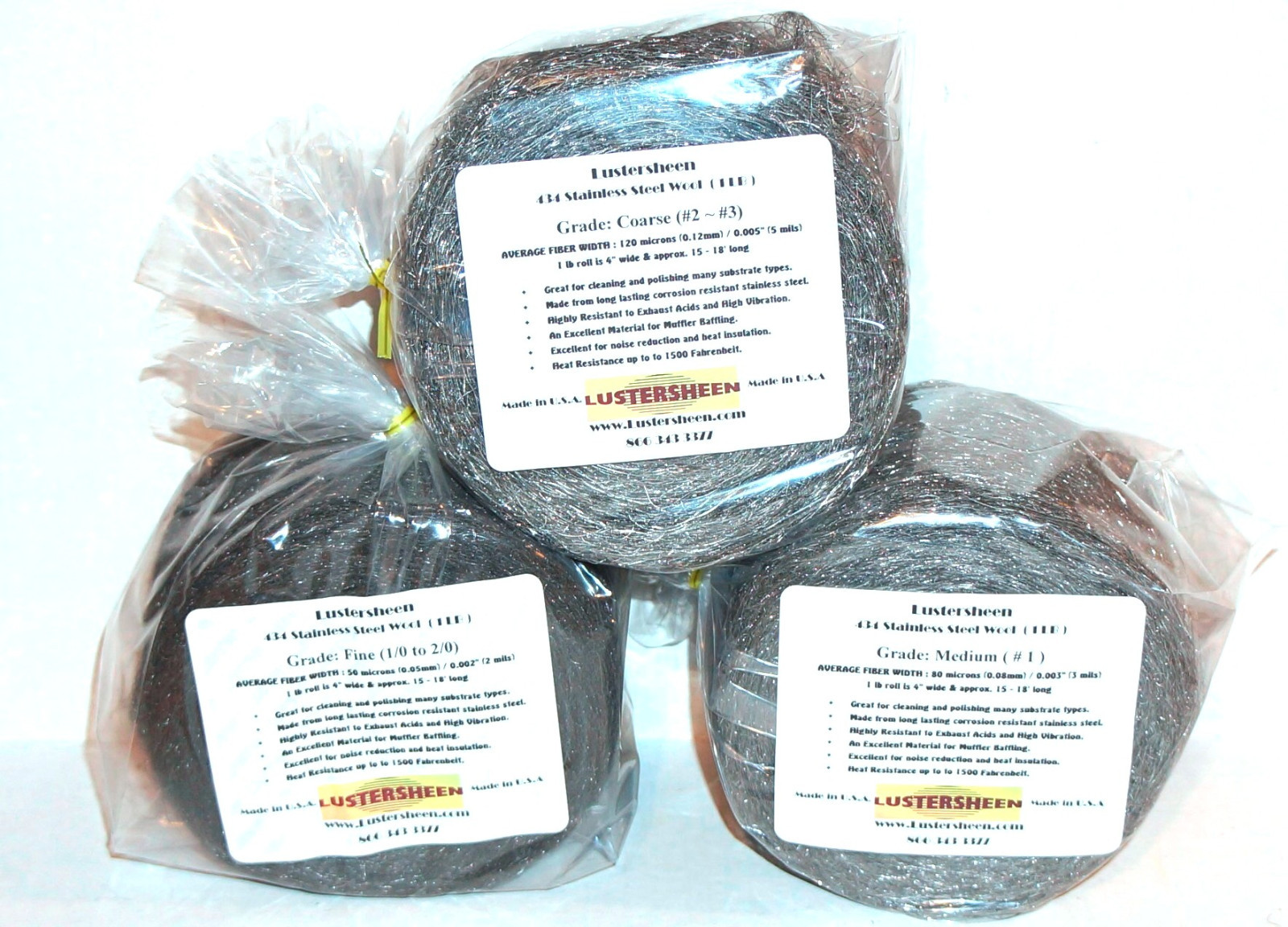 Stainless Steel 434 Wool Roll 1 lb Reel – Coarse