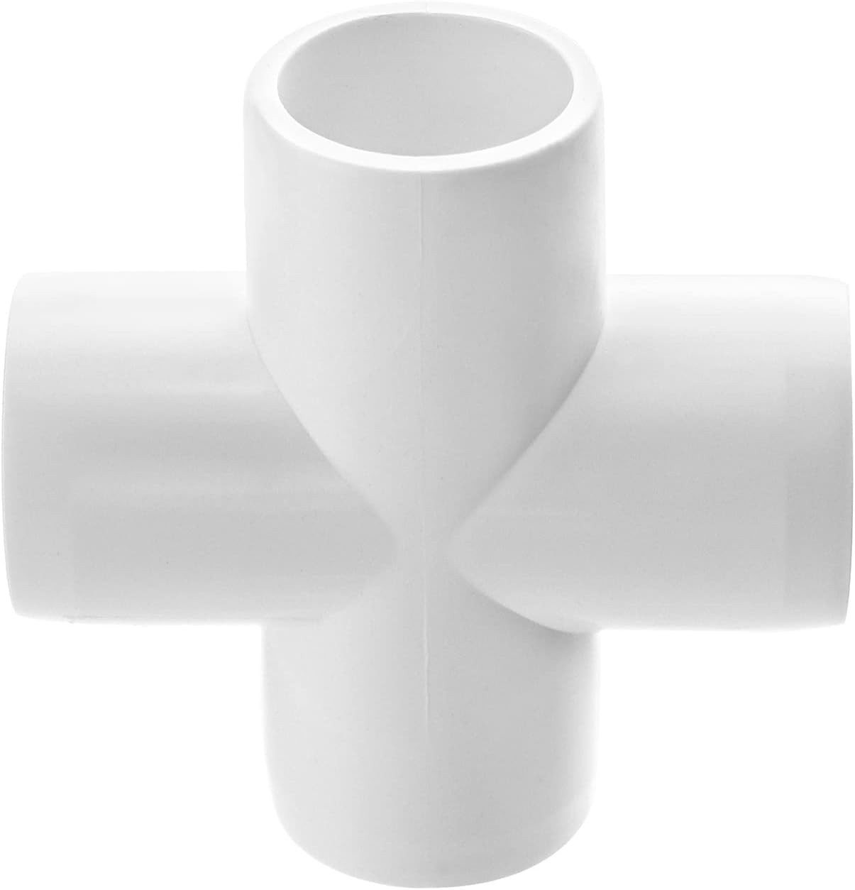 4-Way 1/2 Inch PVC Fitting – 10 Pack Furniture Grade Connectors for DIY Projects