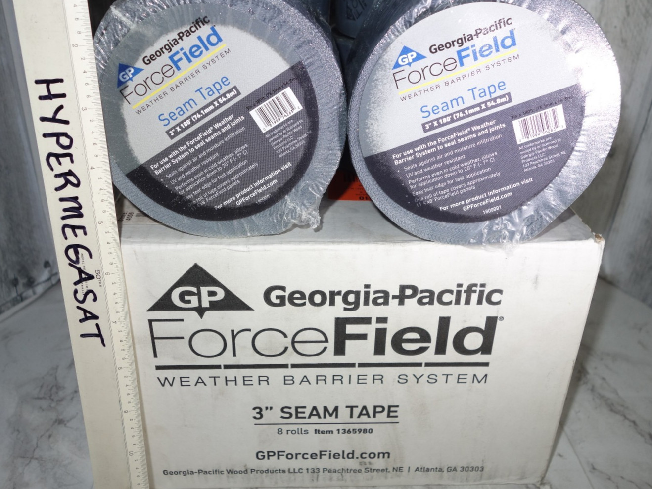 Georgia-Pacific 8 pc ForceField Seam Tape 3″ x 180′ Weather Barrier Tape 1365980