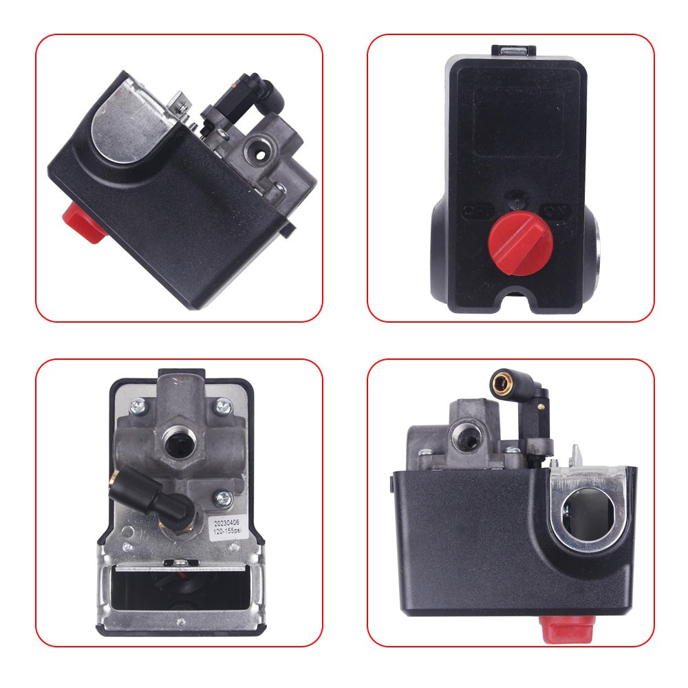 New 4‑port Air Compressor Pressure Switch 120V 240V For Campbell Hausfeld Kobalt