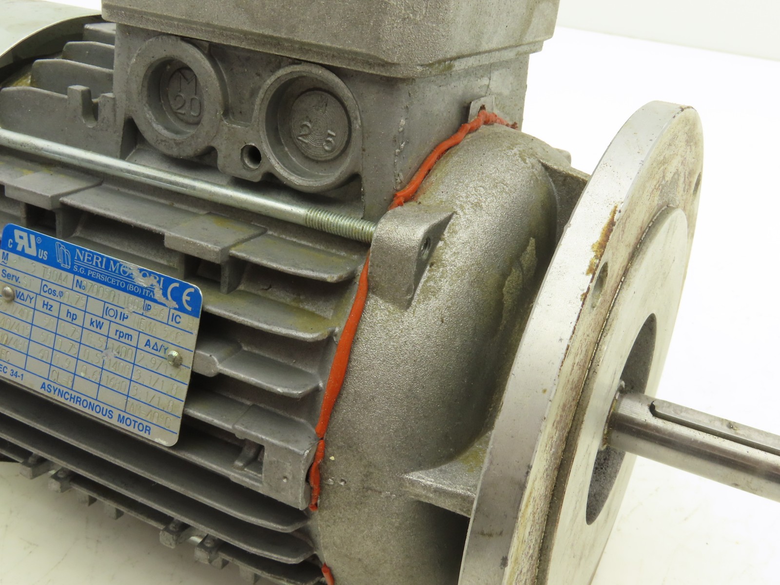 Neri Motori T80A4 AC Motor 0.6kW 0.44kW 1680RPM 280/480V 3Ph 56C TEFC