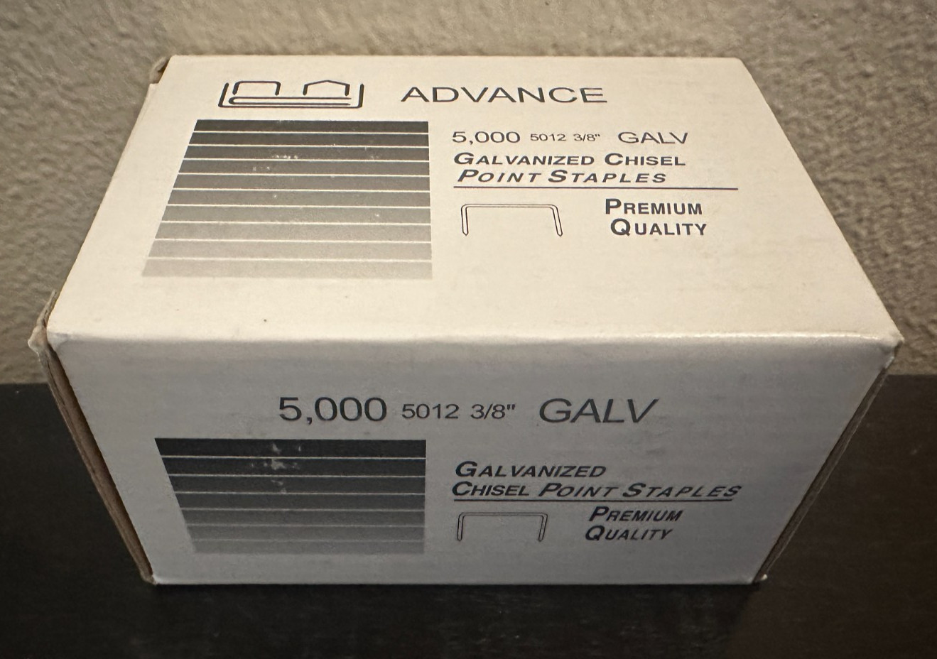 Box of 5000 3/8” 20 Gauge Galvanized Staples for Duo Fast BOE-5012C Advance NEW