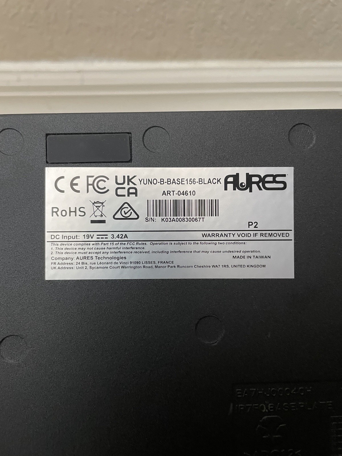 AURES Yuno B 15.6″ Touch POS Terminal Intel 3965U 8GB RAM W/ Stand & PSU – READ