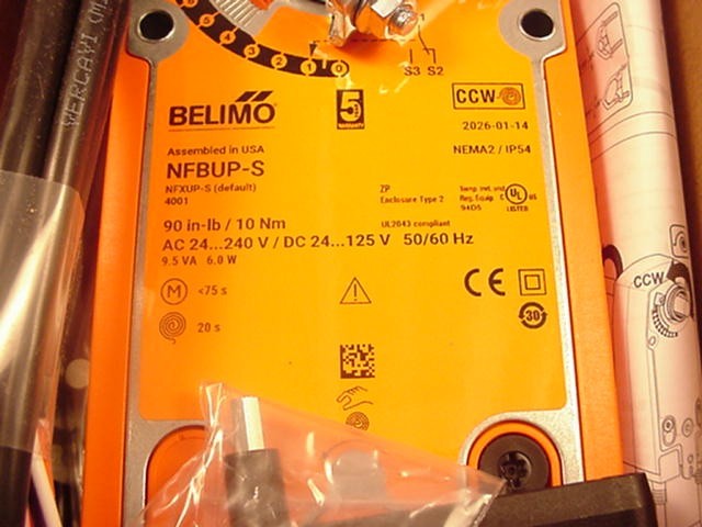 Belimo NFBUP-S Actuator Ships the Same Day of the Purchase USPS Priority Mail